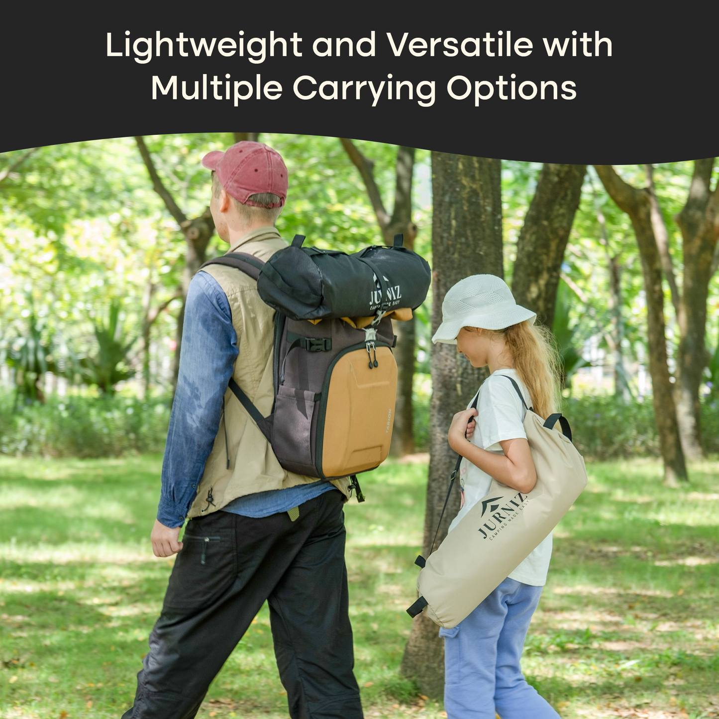 JURNIZ Ultralight Camping Cot for Adults and Kids; Supports up to 330lbs; 4.85lbs Ultralightweight Portable Camping Bed for Hiking, Camping and Backpacking with Carry Bag